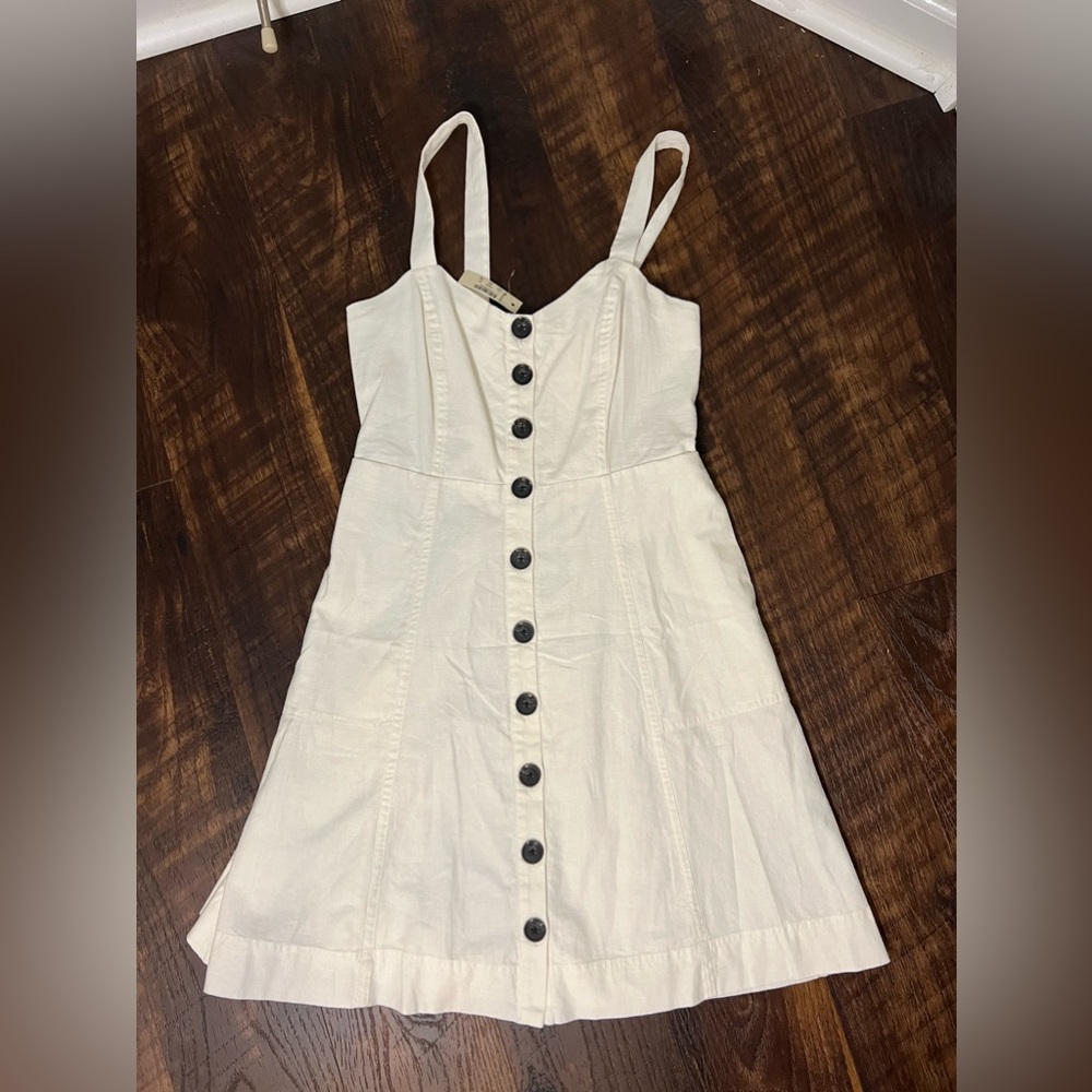 NWT - Madewell Button-Front Tank Dress - White - Size 2